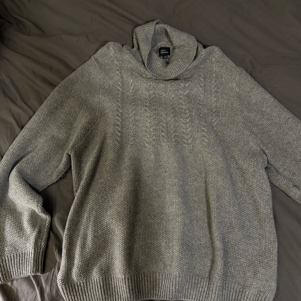 Gray Turtleneck Sweater
